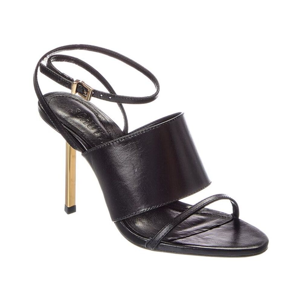 Schutz Malene Leather Sandal, Black